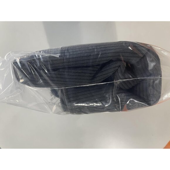 Women Grey Corduroy Large Shoulder Tote Shopping Bag with Zipper and Pockets - Picture 12 of 13